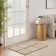 Tapis d'intérieur moderne chameau 8 pi x 10 pi D Cadre