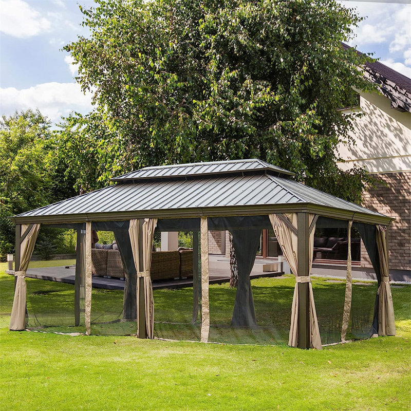20 Ft. W x 12 Ft. D Aluminum Patio Gazebo