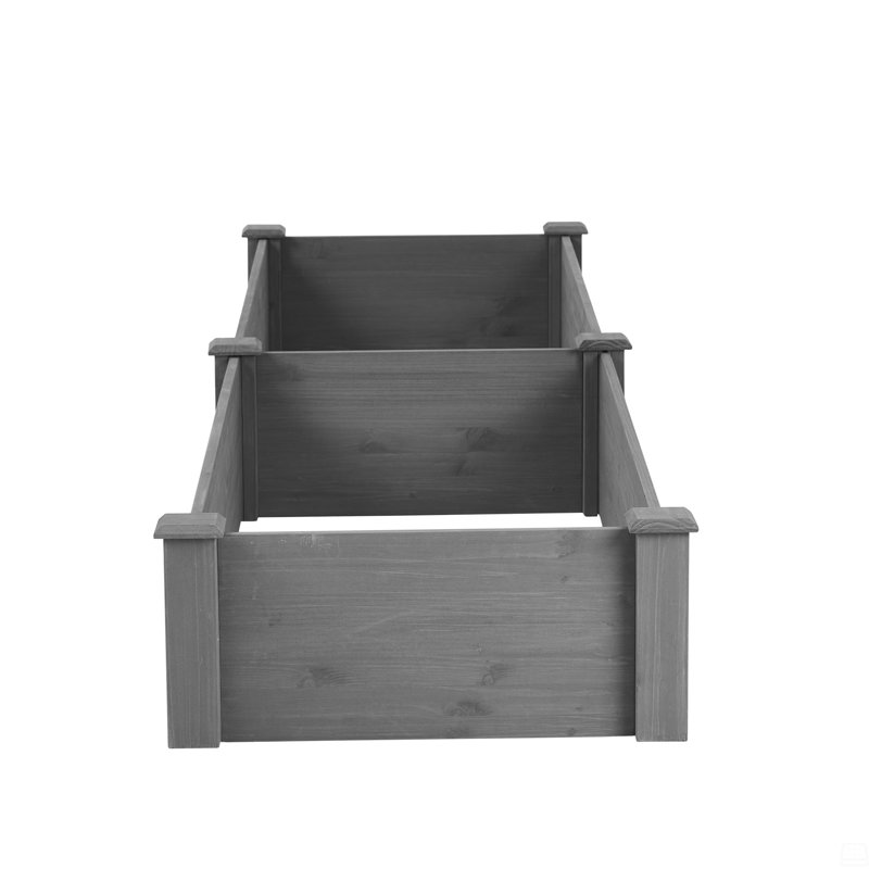 Lit de jardin surélevé au sol, grande boîte à fleurs longue, H 10 po x l 96 po x P 28 po