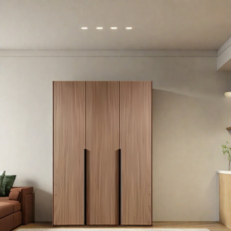 Classic Simple Walnut Color Wardrobe, 78.74" H x47.24" W x 23.62" D