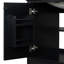 Base d'armoire de salle de bain noire 30 po, armoire en bois massif et planche, portes et tiroir, multifonctionnel, tablette réglable, meuble-lavabo requis de 30 po, planche, réglable, requis-210999815
