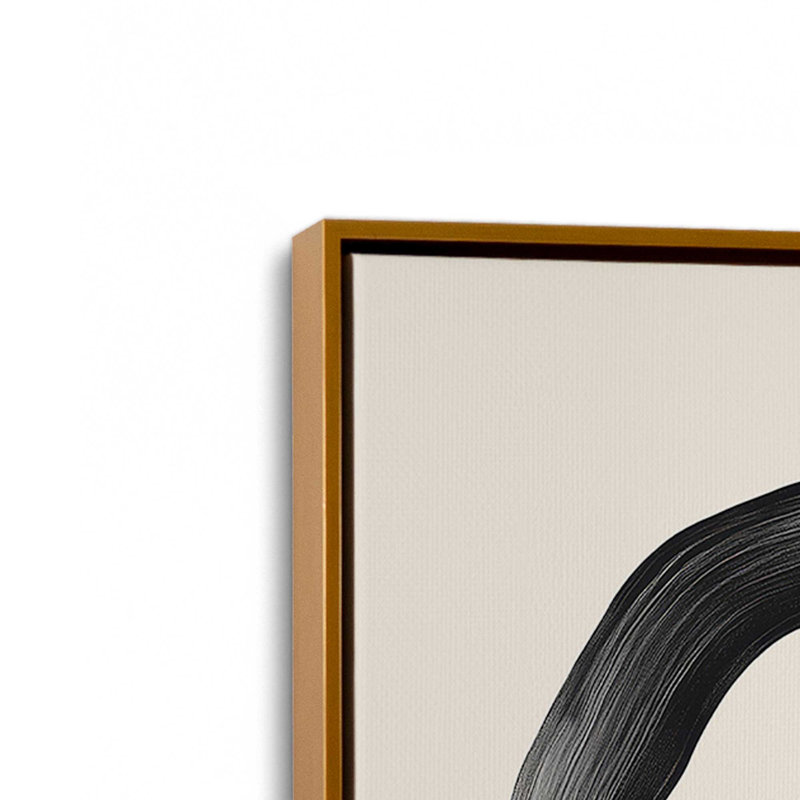 «Interwoven Lines Abstract Art 2» par Nadja, reproduction, 12 W x 16 H, Framed Canvas, Tan