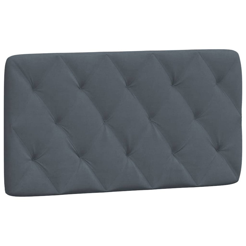 vidaXL Headboard Cushion Piran Dark Grey 100 cm Velvet, Dark Gray