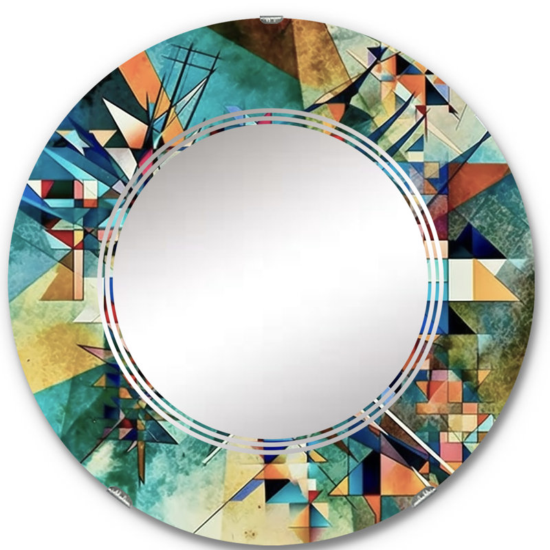 Munchen - Miroir mural moderne rond, 24 po x 24 po