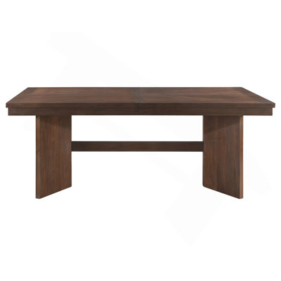 Table de salle à manger en bois avec finition en noyer