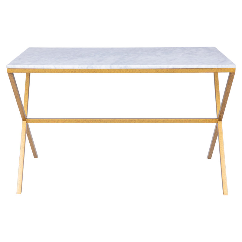 Metropolitan Desk, White/Gold