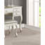 Meuble-lavabo contemporain en argent avec tabouret de siège à coussin, placage de peuplier, largeur de 18 po et miroir moderne en bois d'hévéa ouvert d'une hauteur de 39 po pour projet de transformation