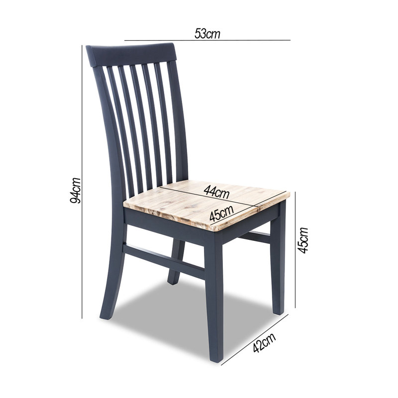 Taylor Slat Back Side Chair, Blue