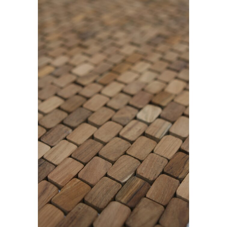 Hip-o Modern Living Teak Indoor/Outdoor Bath & Shower Mat, Recycled Wood Floor  Mats