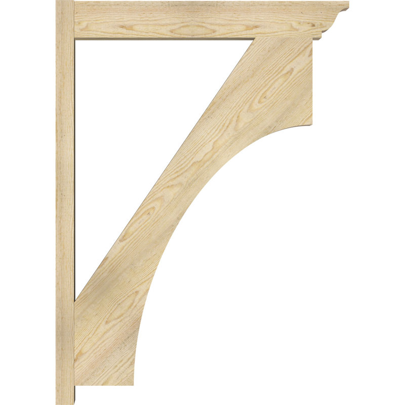 Westlake Rustic Wood Traditional Outlooker, 8" W Douglas Fir (Rough Sawn), 34" D x 42" H