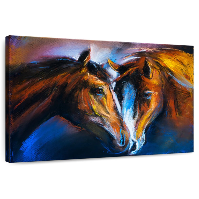 Brampt aimant les chevaux, H 16 po x l 24 po
