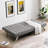 Bed Futon Grey, With Wood Frame And Stainless Leg Multifunctional Grey Futon, & Leg, Stylish Practical