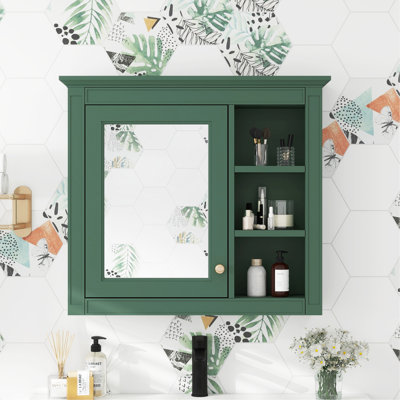 Armoire de rangement murale avec miroir, fonctionnelle et élégante pour vos besoins de salle de bain.