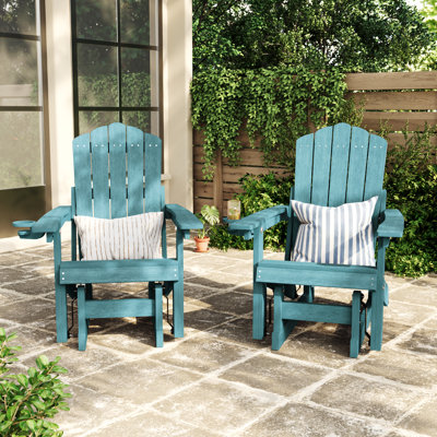 Chaise Adirondack coulissante Smooth Motion, chaise d'extérieur réglable à 3 positions, PEHD facile à assembler et support de dossier ergonomique pour le patio