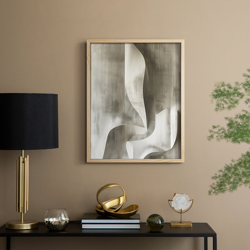ABSTRACT Series CDLxx, reproduction encadrée - bois massif, H 30 po x l 24 po, Naturel