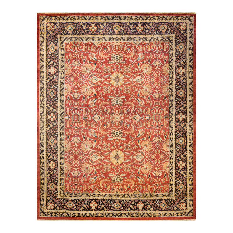 Tyshae One-of-a-Kind 7' 10" X 10' 2" 2010s Wool Area Rug in Orange