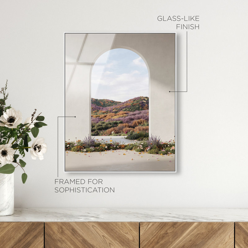 Window to Paradise II Print, 21"H x 17"W, White Floater Frame