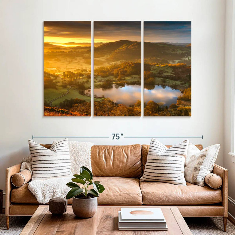 Alvord Loughrigg Tarn au lever du soleil, H 42 po x l 65 po