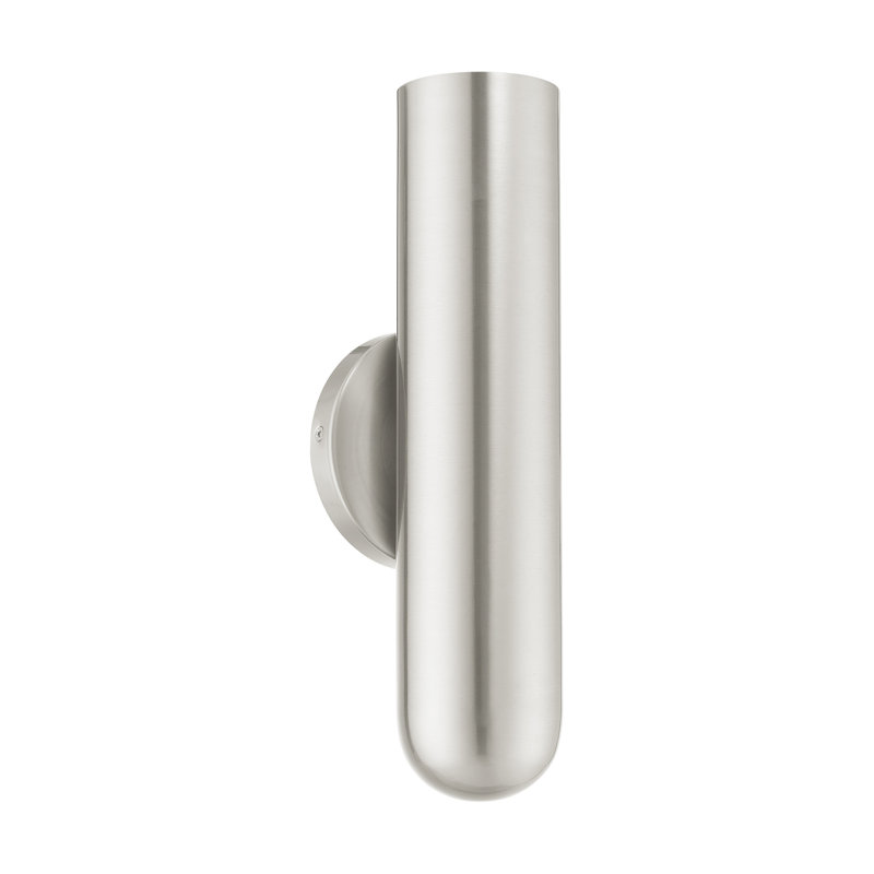 Steel Armed Sconce, Brushed Nickel
