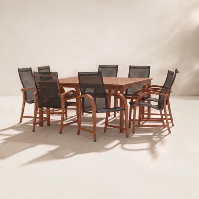 Alyisa 59" Eucalyptus Patio Dining Set