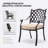?? ?????????? Outdoor Dining Set Cast Aluminum Retro Patio Dining Set For 6 Includes 59” Rectangular Table And 6 Chairs With Thicker Cushion And Umbrella Hole For Patio Deck Garden