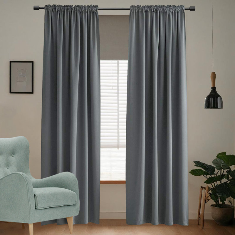 Ensemble de 2 rideaux obscurcissant, L 52 po x L 90 po
