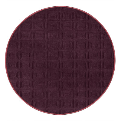 Tapis rouge en treillis lavable à la machine