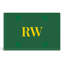 Monogramme de diamant de luxe du drapeau du monde rwandais - vert bleu jaune - art mural sur toile-134054189