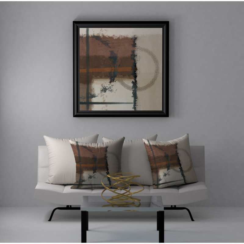 Abstract Reversible Throw Pillow, 24" x 24"