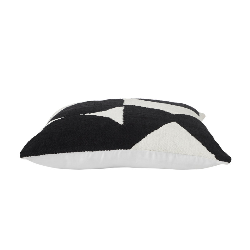 Merano Indoor Pillow, Black/White Geometric