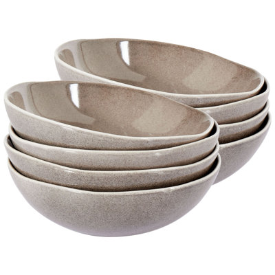 COSTMARY 700ml Handmade Stoneware Pasta Bowl