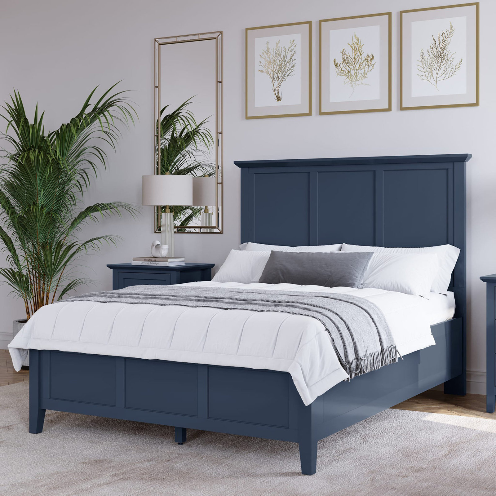 Renee Mahogany Bed, Queen, Blueberry