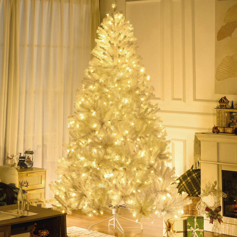 Arbre de Noël artificiel 7,5 pi avec 7,518 pieds et 500 lumières DEL blanc chaud