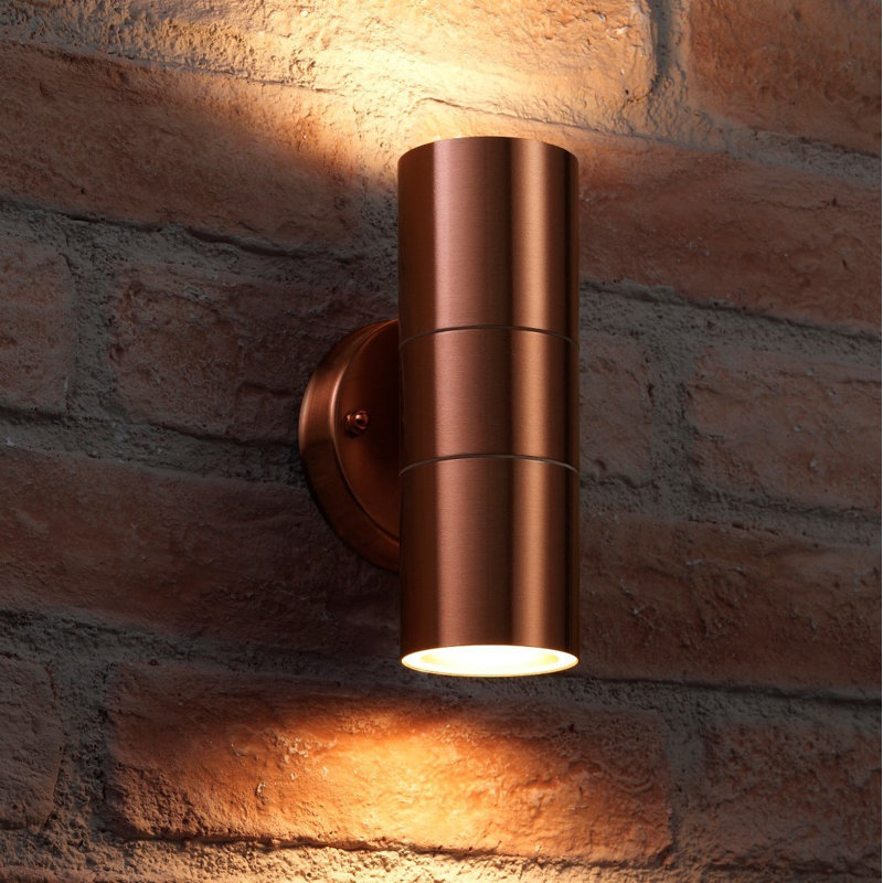 Fyfe Outdoor Flush Mount, Copper, 16.3cm H x 8.5cm W x 9cm D