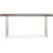 Contemporary Wood and Silver Metal Bench