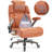 Mikial 500lbs Big and Tall Executive Office Chair - Breathable Leather, 3D Arms, & Air-Compressed Lumbar Support-2040137195