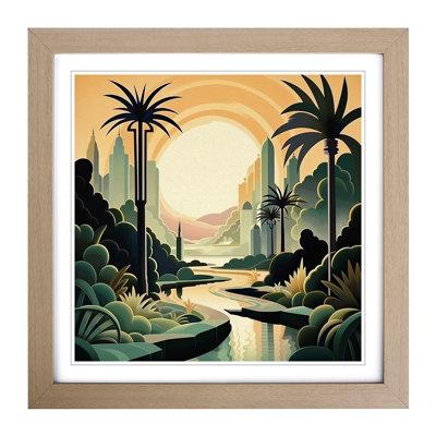 Landscape Deco No.9 - Single Picture Frame Print on Wood