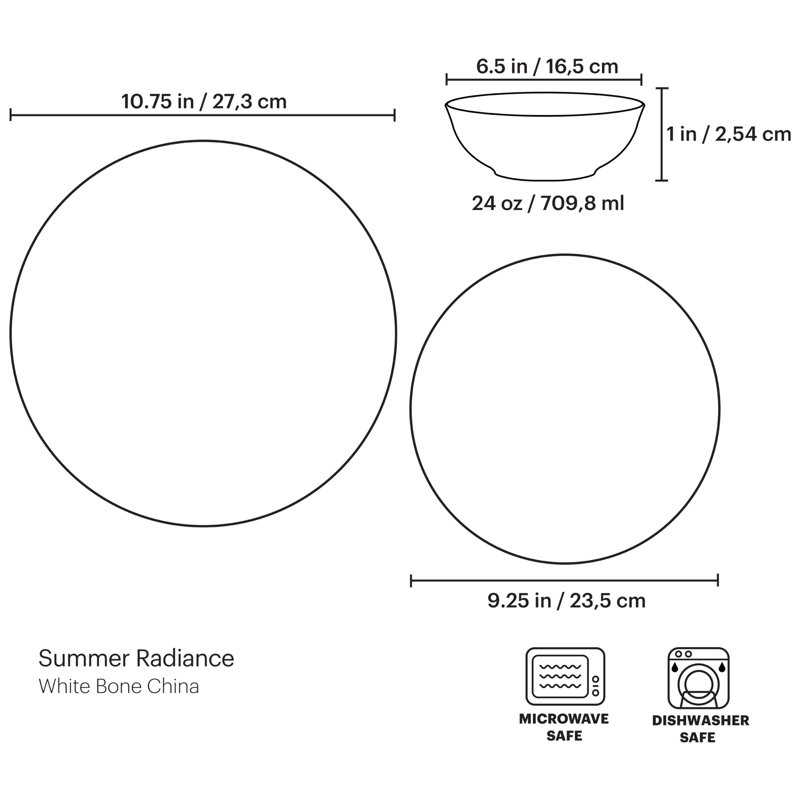 Lenox Summer Radiance 12-Piece Dinnerware Set