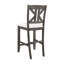 Tabouret de bar à hauteur de comptoir avec coussin Barn (2) - Chaises de style rustique chic de 2, aspect