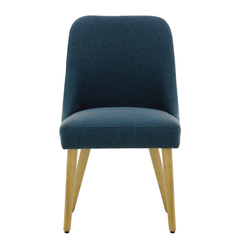 Lexi 48cm H Velvet Upholstered Side Chair, Dark Blue