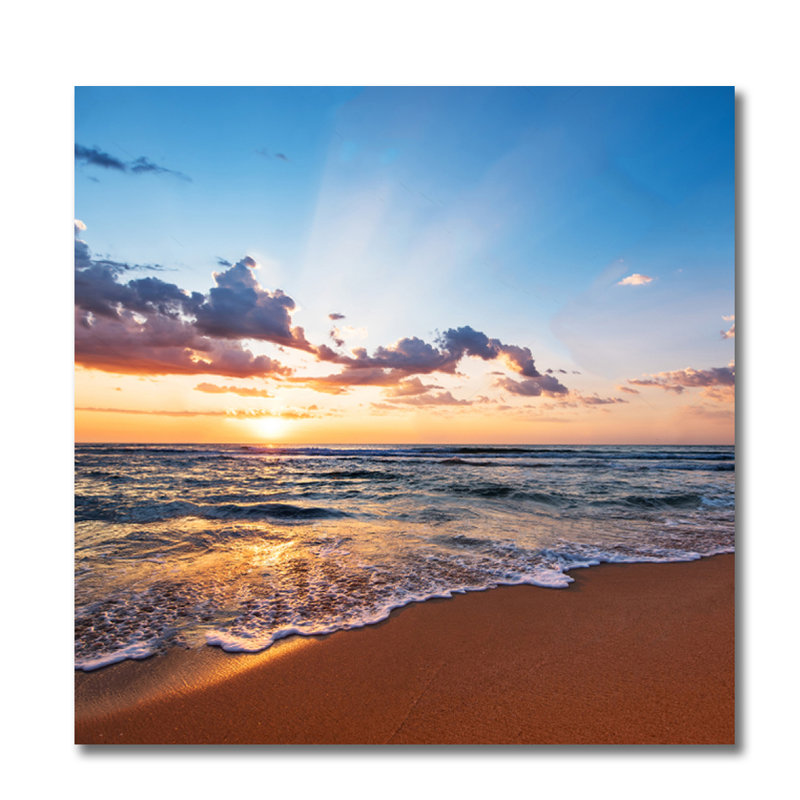 Beach Sunrise " Beach Sunrise ", Acrylic, 24" H x 24" W x 1.5" D