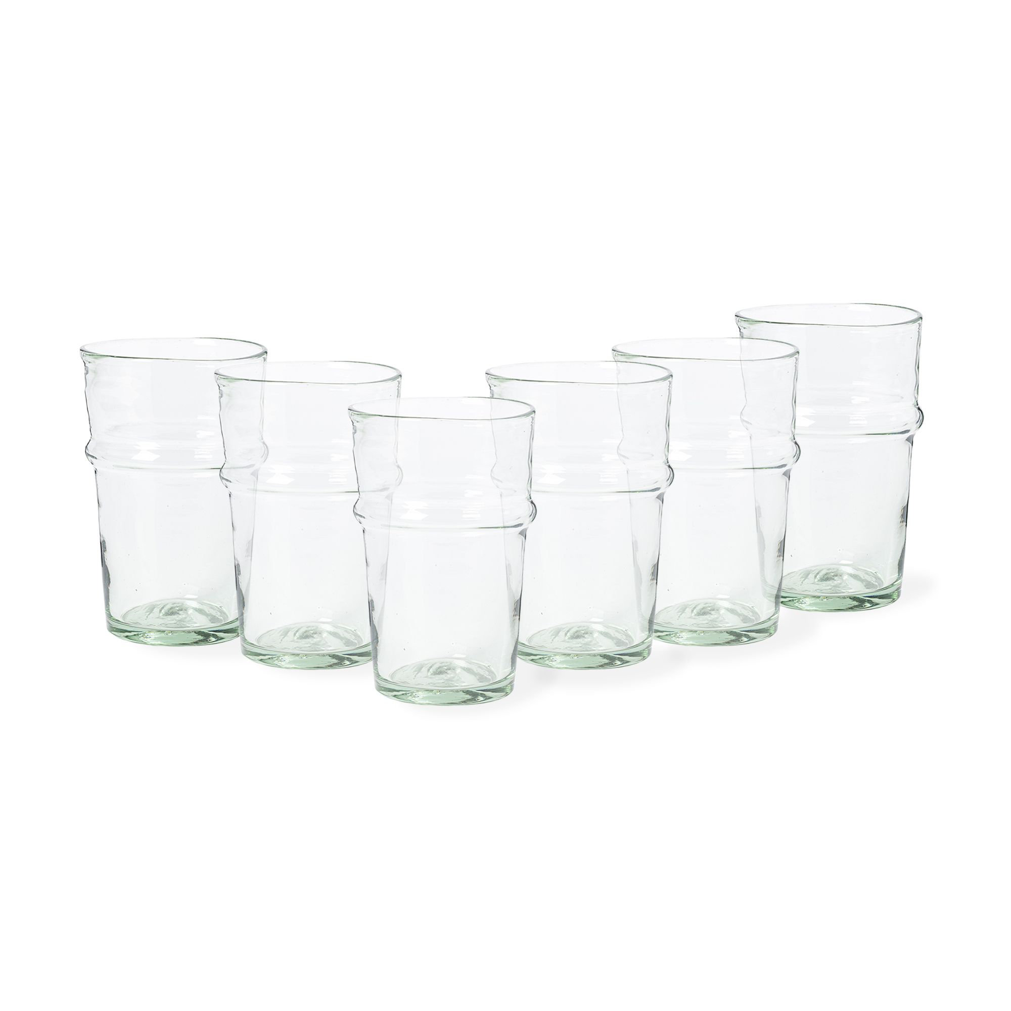 Set/6 Recycled Tall Glass Tumblers, 13 oz.