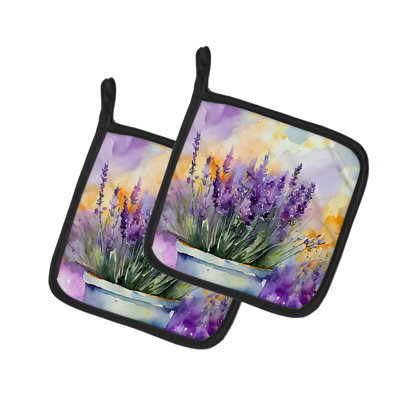 Caroline's Treasures Floral Polyester Potholder Set