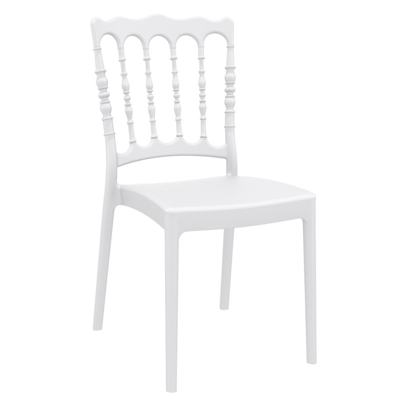 Chaise d'appoint de patio Wier, blanc