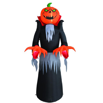  Four Season 8 ft. LED Prelit Spinning Pumkin Head Inflatable