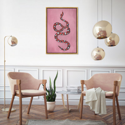 Cadre rose sur toile «Pink Around I»