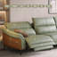 Causeuse-coussin standard en cuir véritable vert