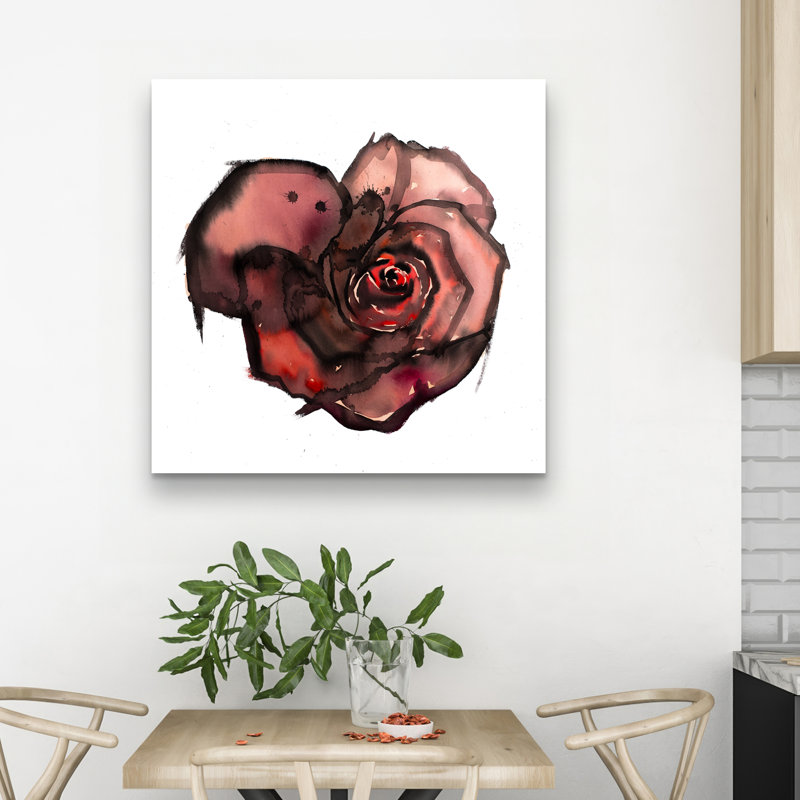 Dark rose - 32"x32" art on canvas