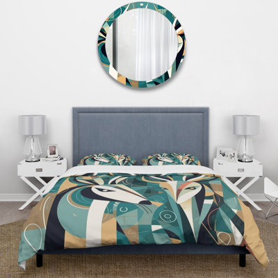 Ensemble de housse de couette en microfibre / polyester Green Beige