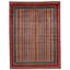 Tapis tribal turc 9 x 12 multicolore et rouge